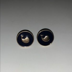 Navy and Gold Earrings